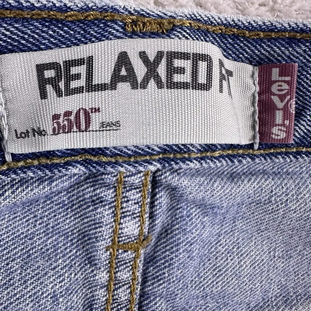 Levi's 550 Men’s Jeans Adult 36x30 Blue Denim Relaxed Fit Red Tab Straight Leg‎